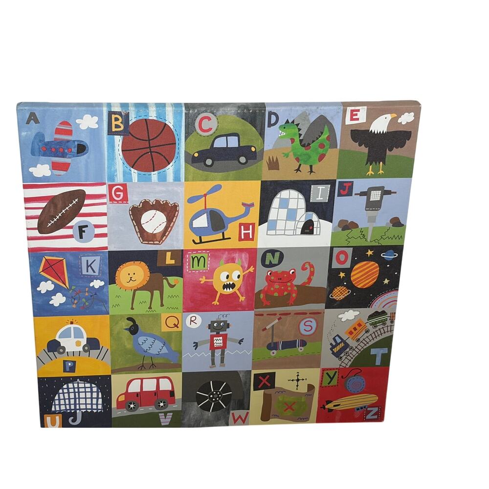 ABC Canvas Kids Room Play Room Decor Sports Animals Space
